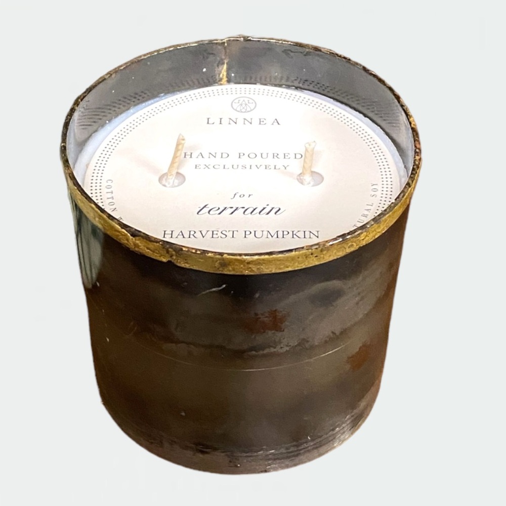 Anthropologie Linnea for Terrain, Harvest Pumpkin Candle, 2 Wick, 60hr Burn Time